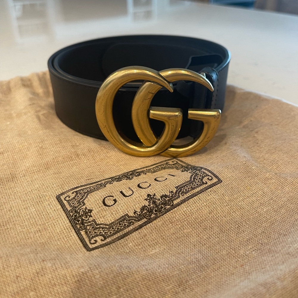 Gucci Marmont Black belt size 95